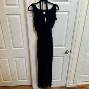 Derek Lam Navy Corset Draped Gown